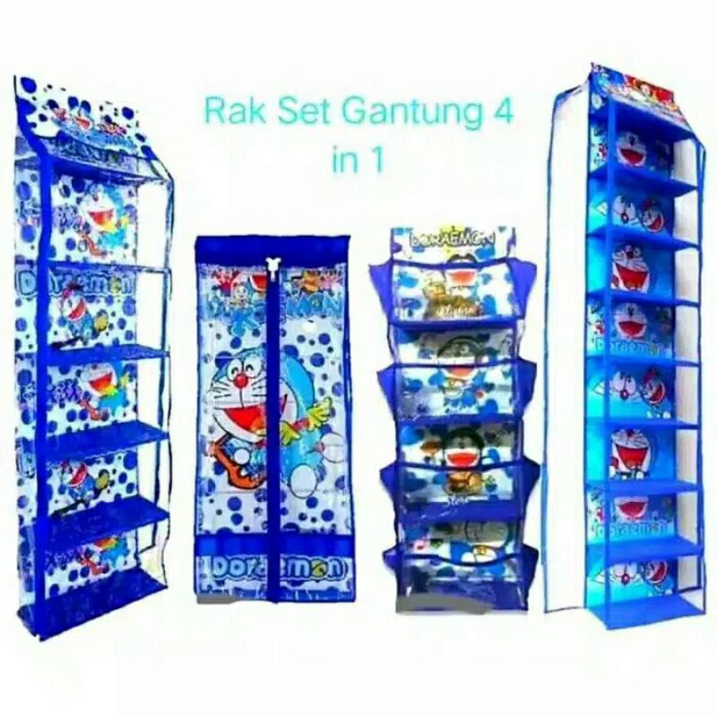 rak sepatu doraemon 4in1