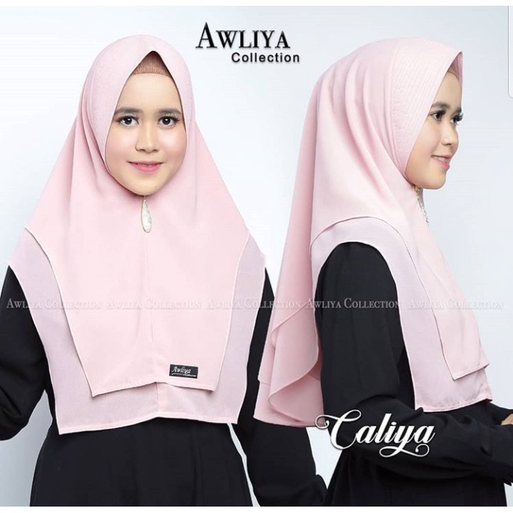 TERMURAH!! KHIMAR AWLIYA COLLECTION / KHIMAR CALIYA 2LAYER/ KHIMAR JILBAB CERUTY 2LAYER KOTAK