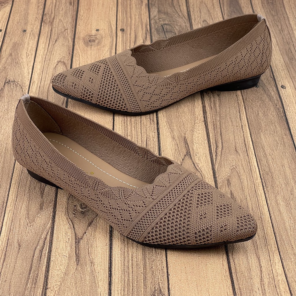 Sepatu Flat Wanita Rajut Import LC11 - Clarenzo