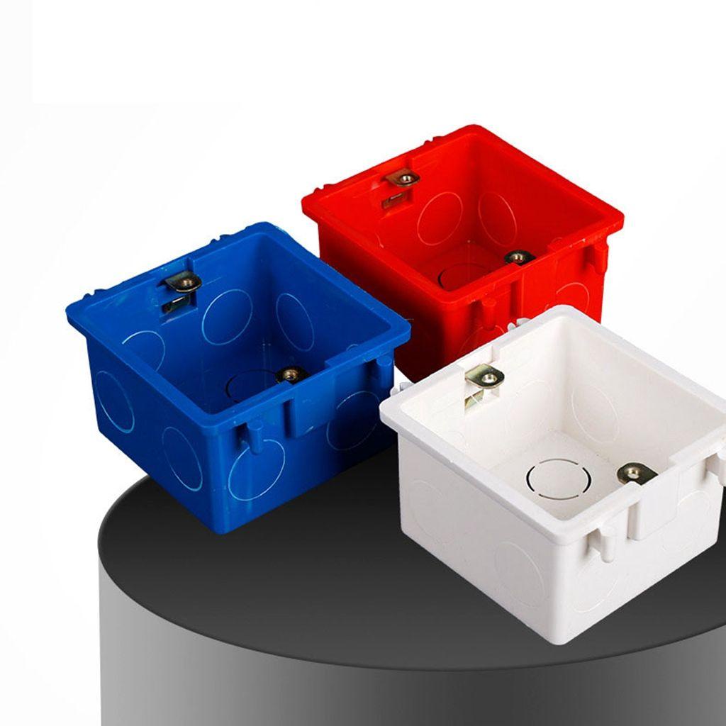 [Elegan] Kotak Simpang Saklar 4pcs Aman Bahan PVC Flame Retardant Flush Mount Thicken Junction Box