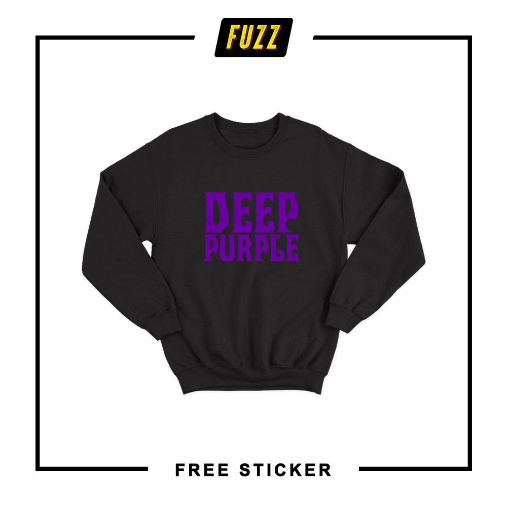 Crewneck Band Deep Purple Jaket Pria Dan Wanita Sweater Musik Distro Punk Rock Bandung Oversize Bahan Katun Fleece Tebal