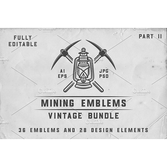 36 Vintage Mining Emblems Part 2