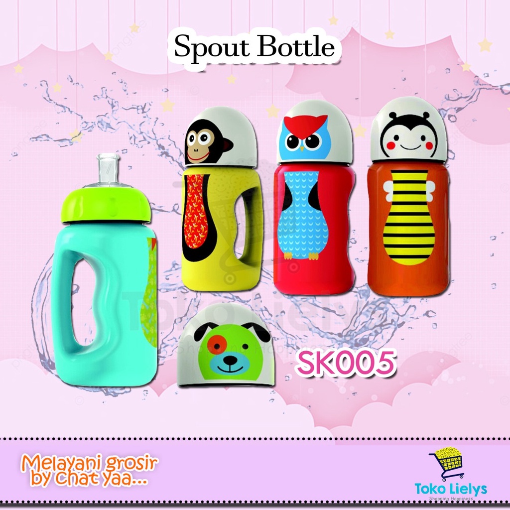 Baby Safe Bottle Silicone Spout Tumbler Cup Botol Minum Anak 300ML