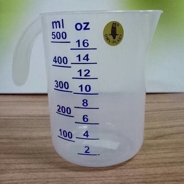 Gelas Takar Ukur plastik 500ml takaran kue cake puding  masak measuring cup kitchen tools glass RL