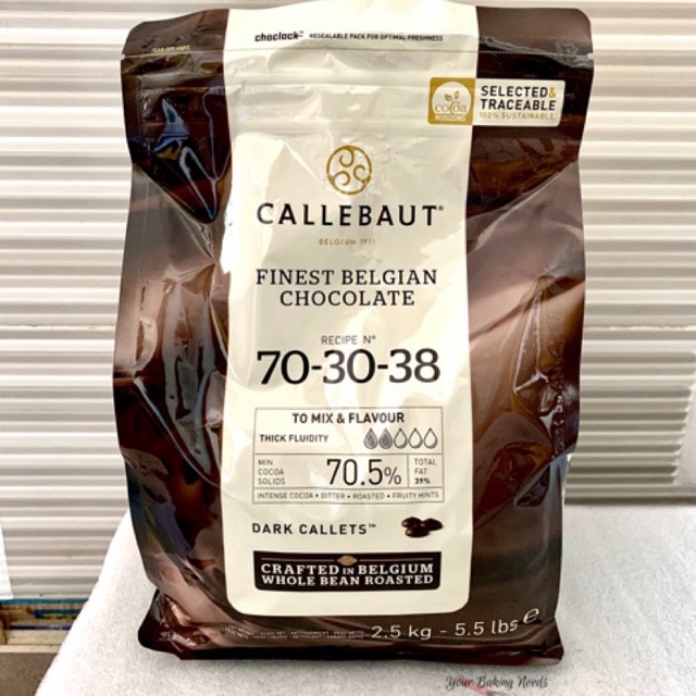 

Callebaut Dark Chocolate Couverture 70,5% 2,5 kg