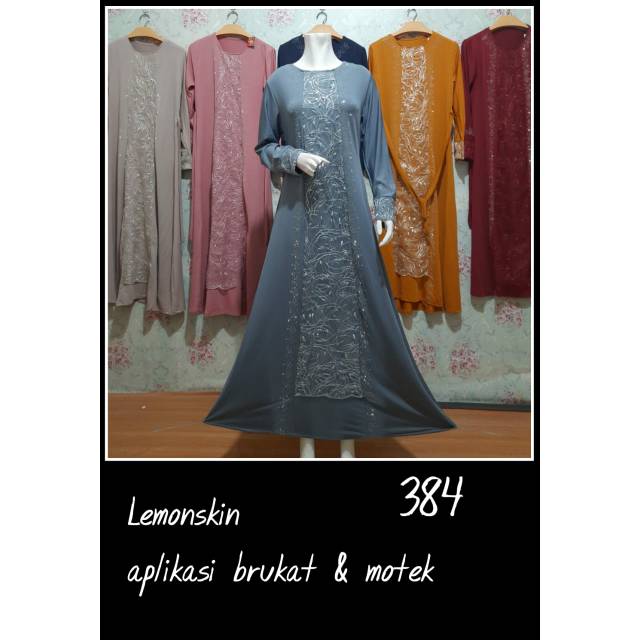 gamis kombinasi tile