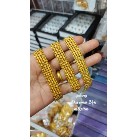 Gelang replika emas 24k, persis seperti asli,cocok kado,pesta,sehari hari, pernikahan tunangan