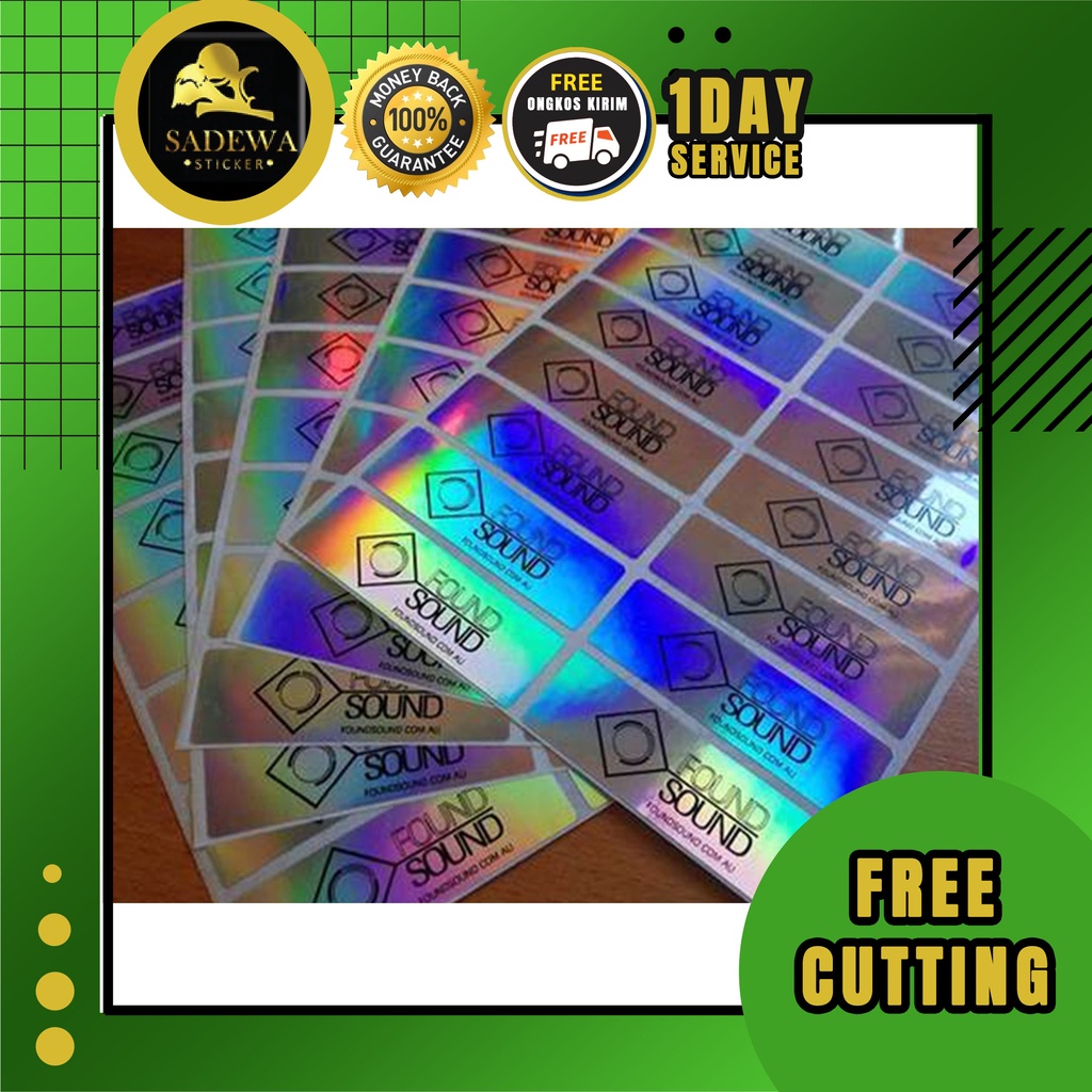 

SPH 9 1-7 Cetak Cutting Stiker Makanan Logo Custom Sticker Label Olshop Hologram