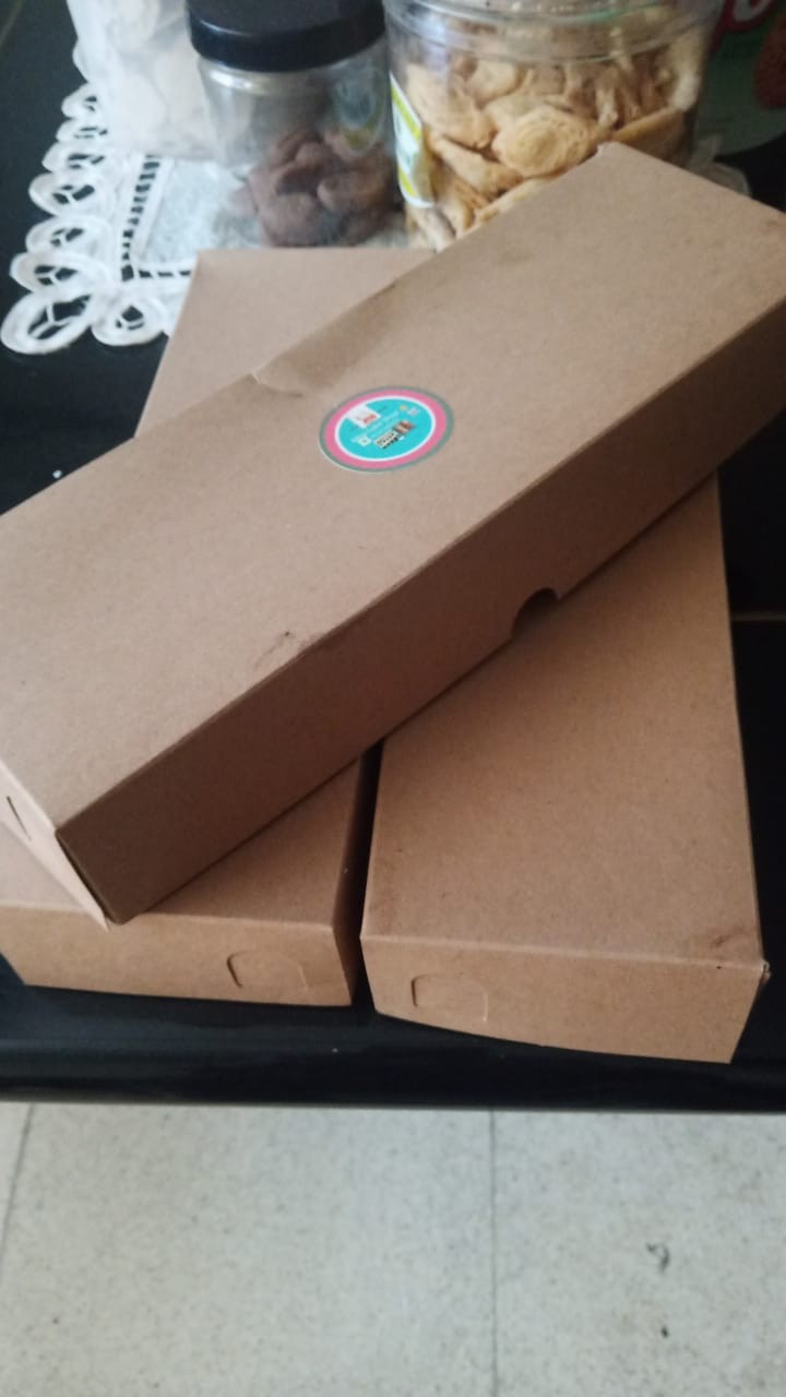 (min. Order 50) Paper Box Dus Box Brownies Kue Cake Bakery Kotak Makan B29k4 Laminasi 30x10x5