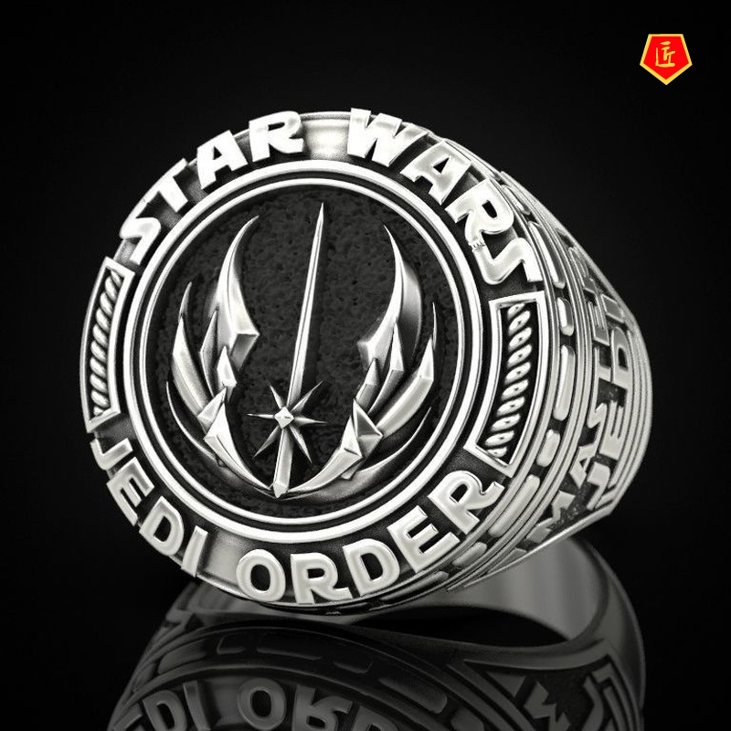 [Ready Stock]New Men's Ring Retro Silver Personality