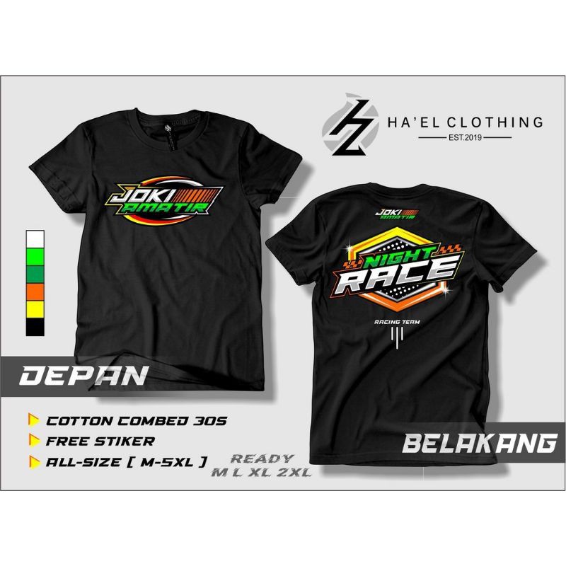 KAOS BIG SIZE XXL XXXL RACING HELL RACER TEES MURAH BERKUALITAS