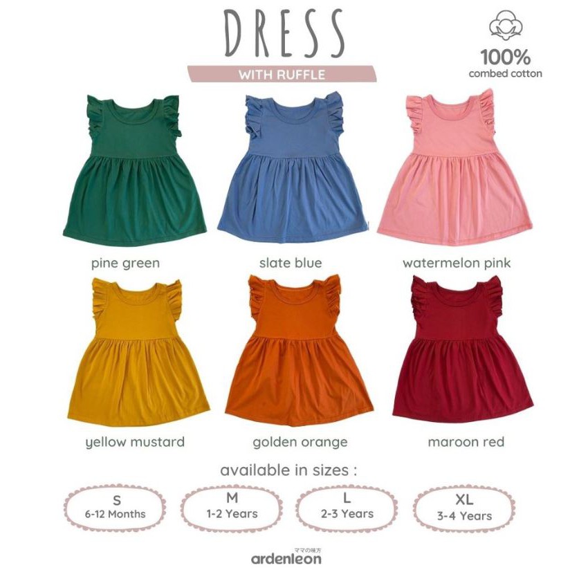 ARDENLEON Dress Ruffle - Baju Anak / Bayi