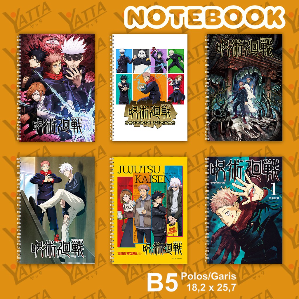 

Notebook Anime Ukuran B5 18,2 x 25,7 cm Jujutsu Kaisen Seri 1