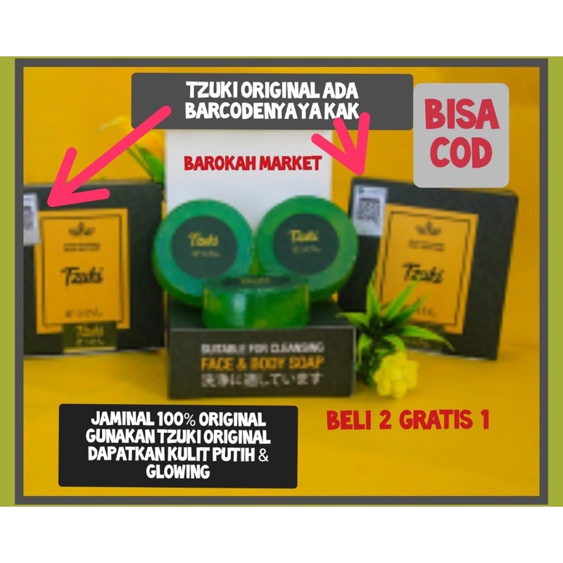 ( 100% ORIGINAL PRODAK ) SABUN TZUKI SOAP PEMUTIH KULIT WAJAH DAN BADAN PUTIH, CERAH DAN GLOWING