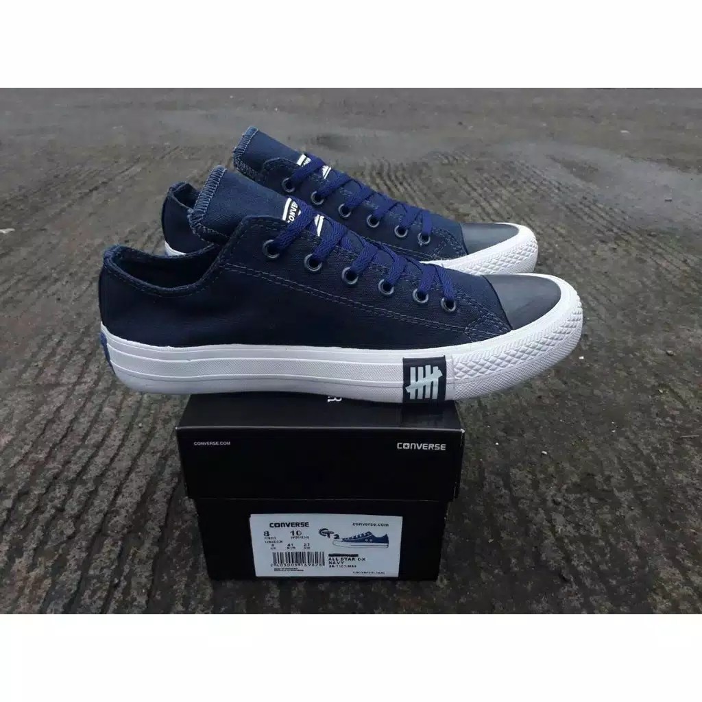 Jual Sepatu Converse Ct All Star Fashion Skull Bones Navy Blue High