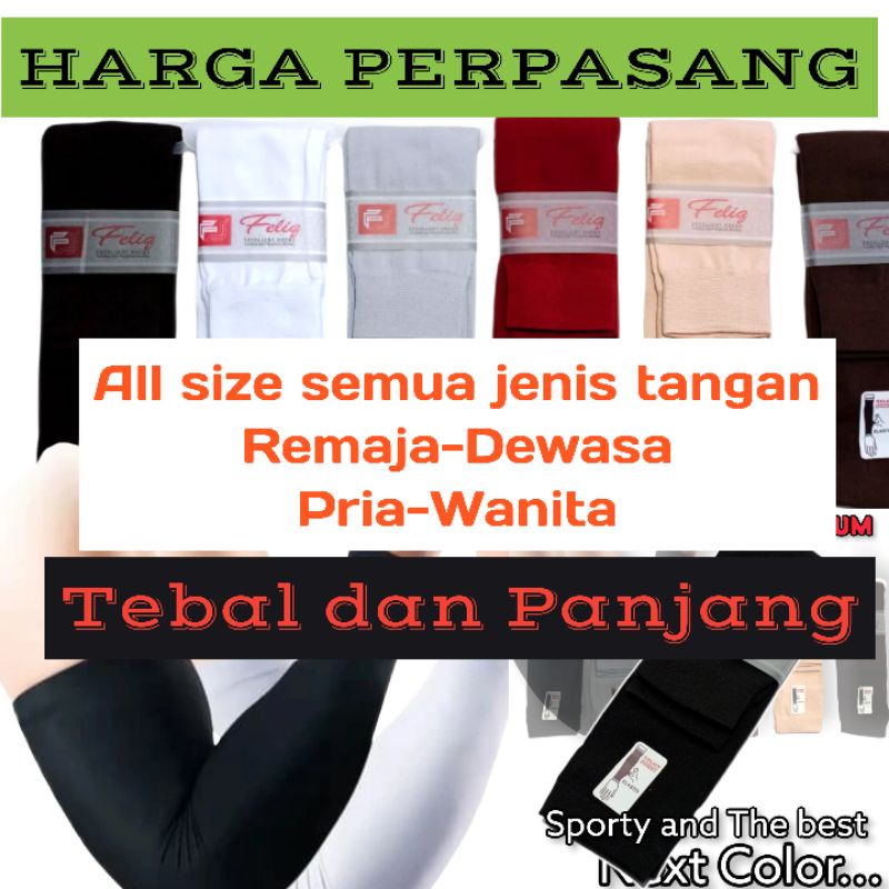 Manset Tangan Pria dan Wanita Tebal dan Panjang Manset Tangan Muslimah Manset Lengan Sarung Lengan