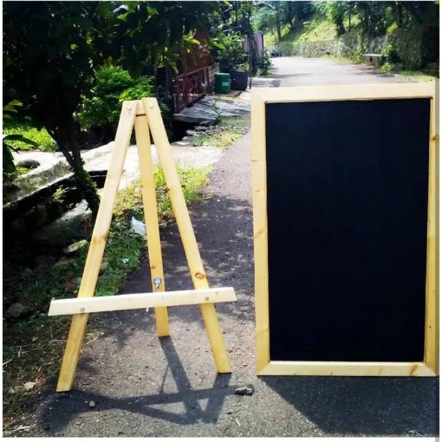 

Standing papan tulis size 80cm tripot papan tulis kayu tripod kayu penyangga papan tulis stand papan