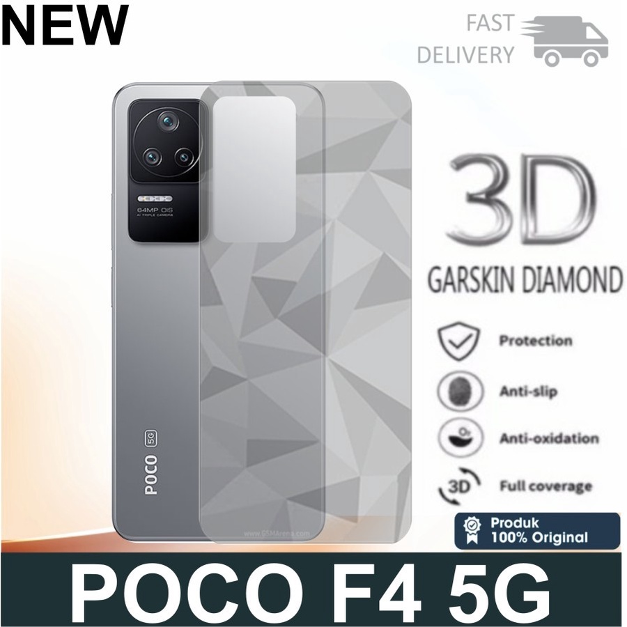 POCO F4 5G / F3 BACK SKIN DIAMOND 3D GARSKIN PRISMA ANTI GORES BELAKANG