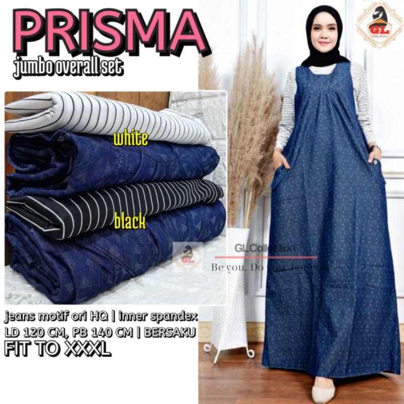 PRISMA SET OVERALL JUMBO/ LD 120 PJ 140/ JEANS MOTIF/ INNER KAOS