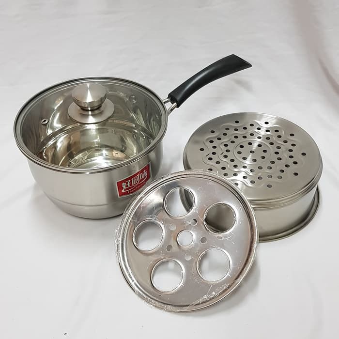 Panci Milkpot with Steamer 18 cm / Panci Kukus 2 susun 18 cm