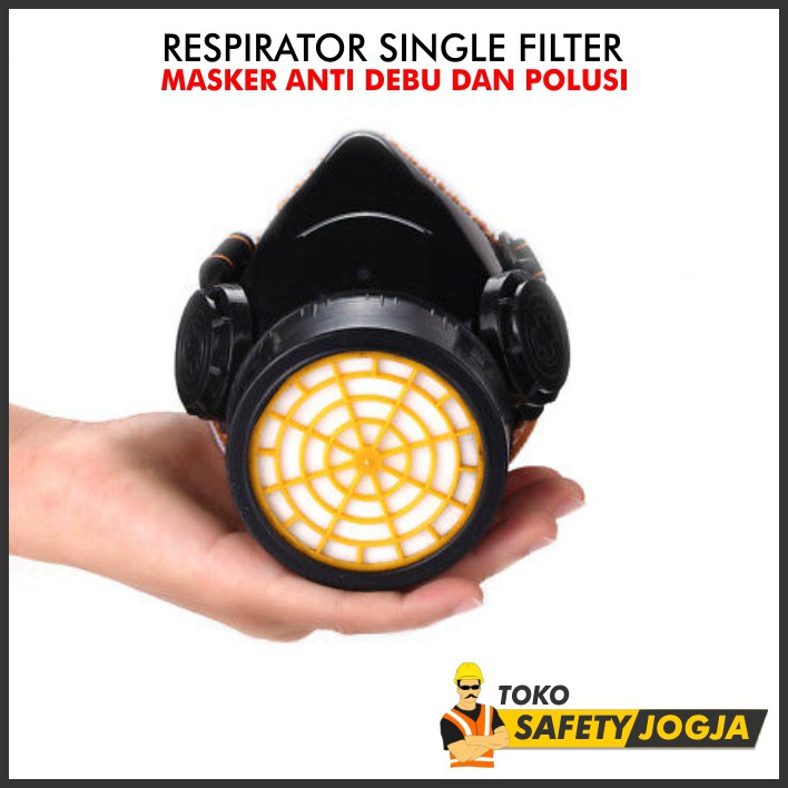 RESPIRATOR GAS MASK HALF FACE SINGLE FILTER