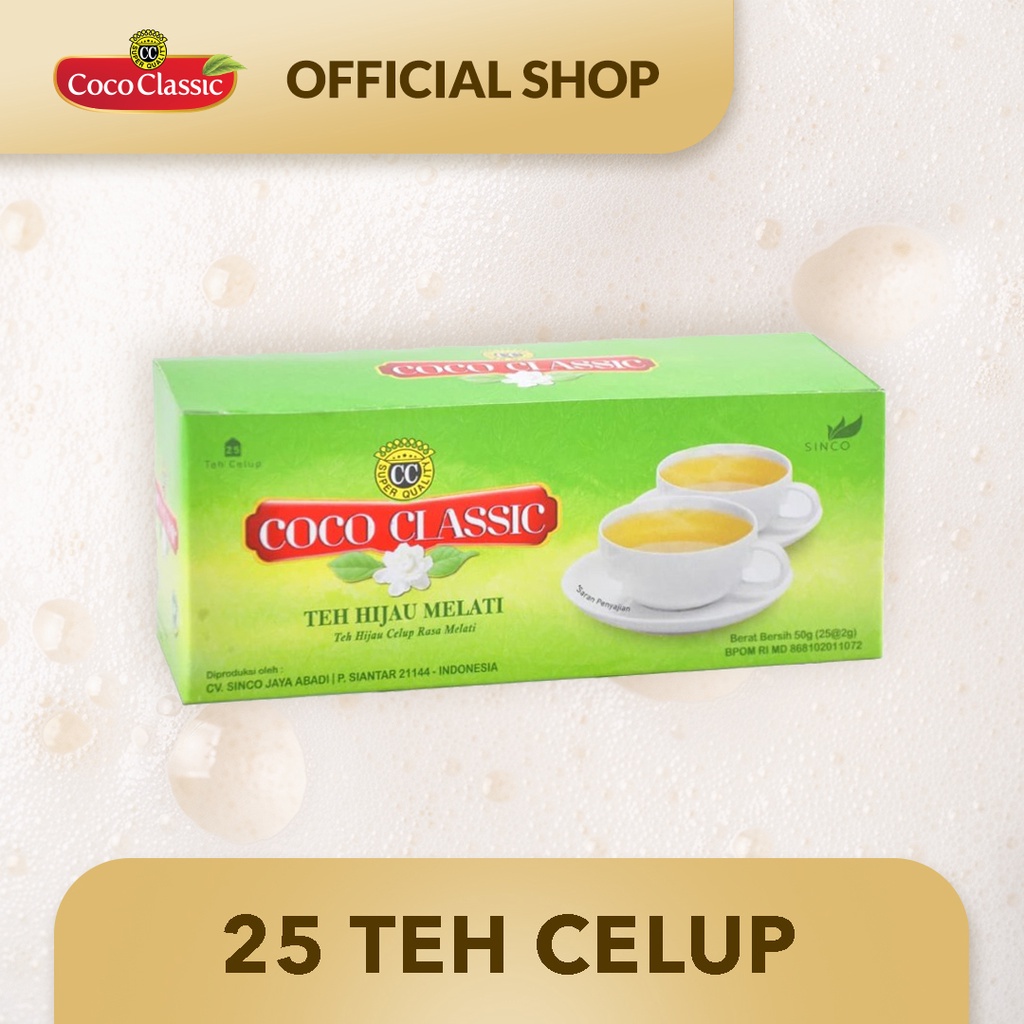 

Teh Coco Classic Celup Aroma Jasmine isi 25 teabag