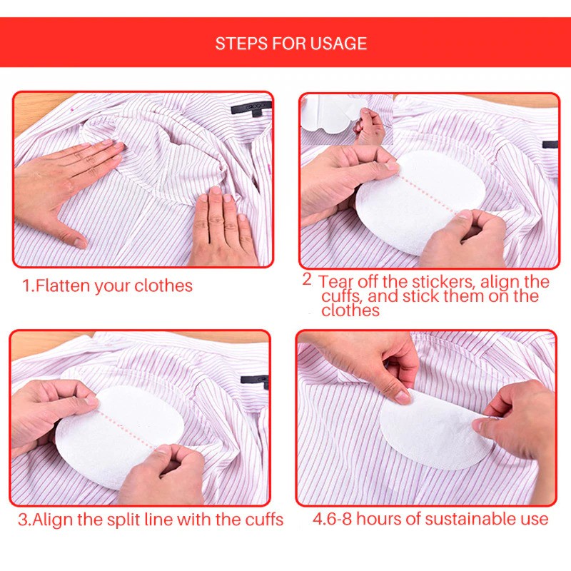 [2 PCS] Armpit Pad Anti Ketiak Basah Pelidung Ketiak Basah Penyerap Keringat Anti Bakteri Jamur Underarm