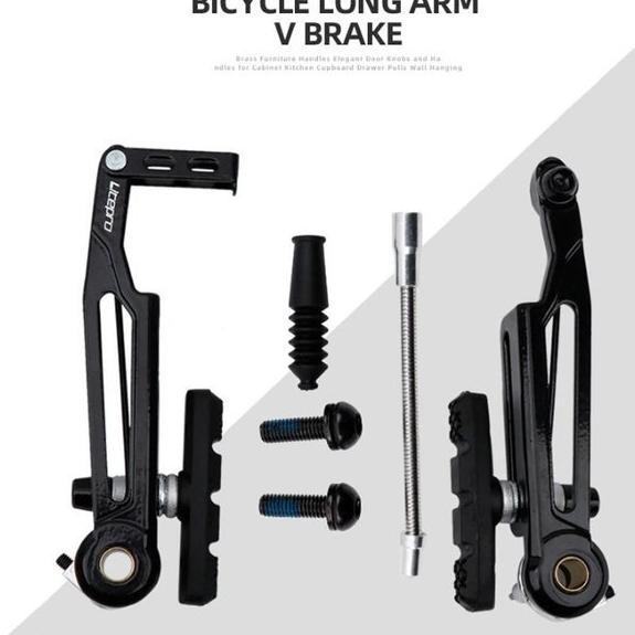 Terupdate Litepro V Brake Long Arm VBrake Rem Set Shoe KARET Sepeda Lipat kampas 01