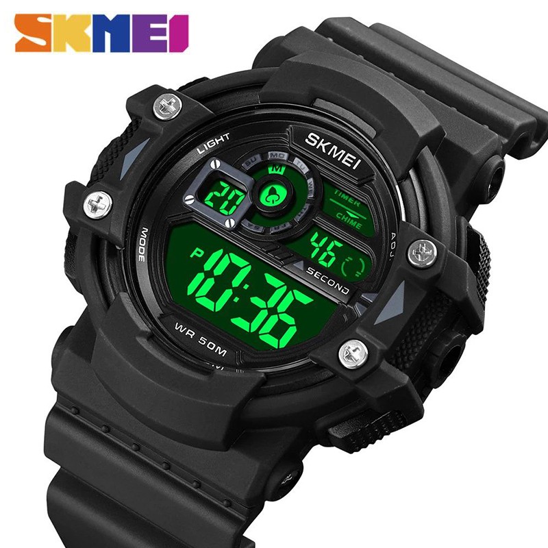 SKMEI 1778 Jam Tangan Pria Digital Chronograph Sport Watch Anti Air Tali Rubber WATCHKITE WKOS