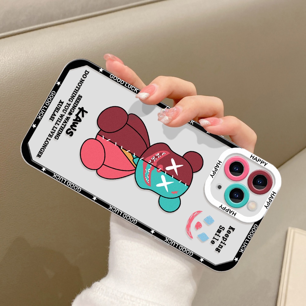 Case Motif Kartun Beruang Untuk Oppo A9 A5 A15 A16 A74 A3S A12E A95 A55 A74 A5S A16K A76 A96 A36 A31 A52 A92 A1K A33 A32 A11S A5S A19 F7 F9S A11S