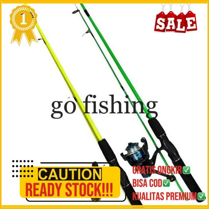 Set Pancing Lengkap Joran Sambung 2 Siap Pakai Murah