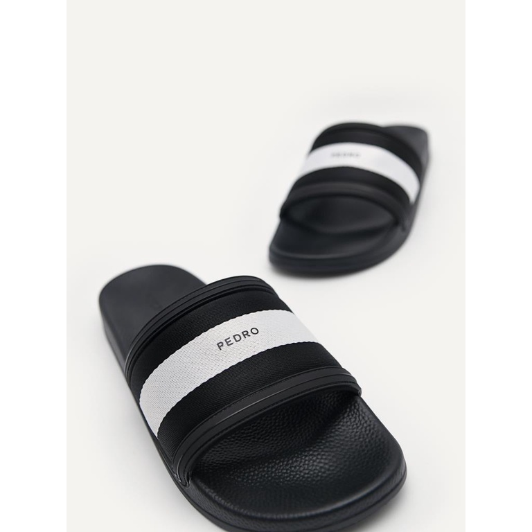 SANDAL SLIDE PEDRO PRIA ORIGINAL CASUAL BRANDED HITAM PM143