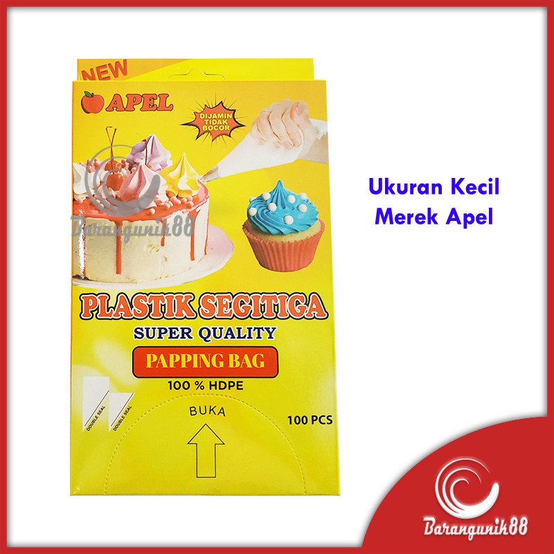 Plastik Segitiga Papping Bag Piping Isi 100 Lembar Kecil Menghias Butter Cream Kue