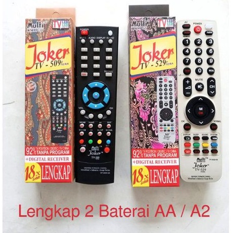 Remote TV Joker untuk LCD LED CooCaa Mito TCL Changhong + semua Merk Favorit