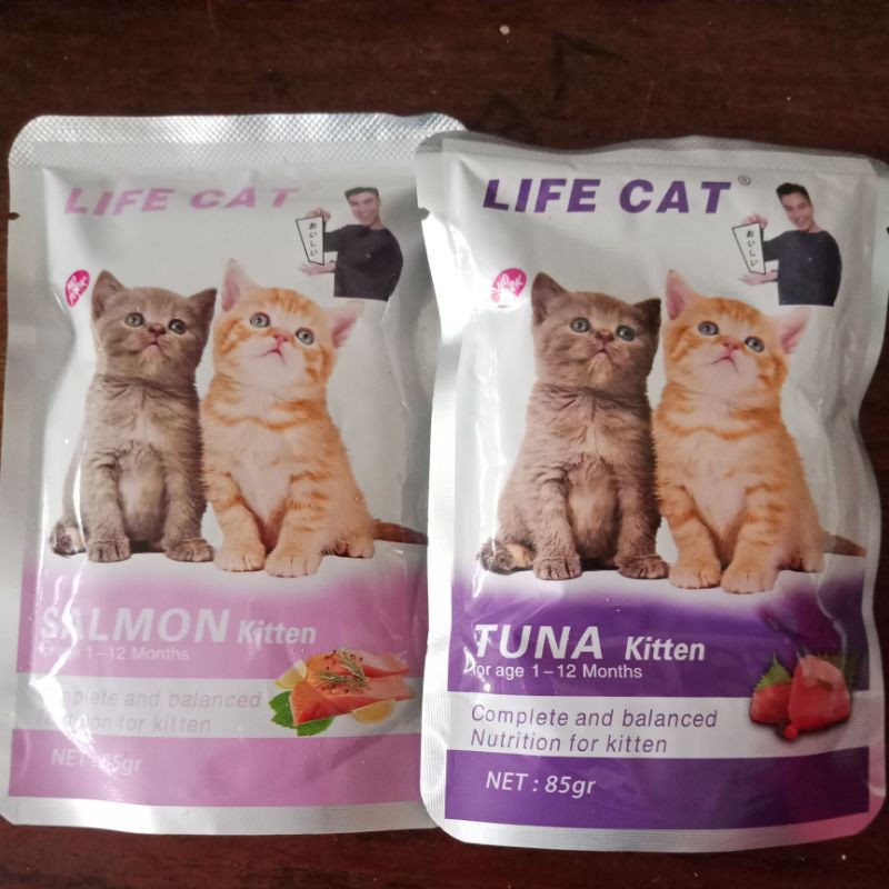 Life Cat Kitten Salmon / Tuna / Chicken 85gr pouch | lifecat wet food