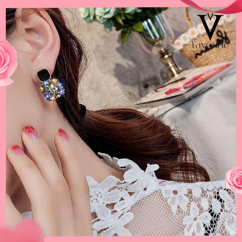 [COD]Anting Retro Mewah Siswa Perempuan Sederhana Temperamen Fashion Anting Murah Hati-FA