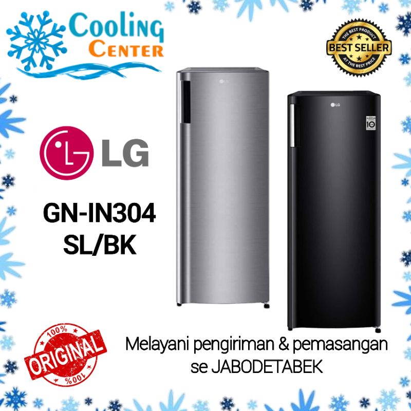 FREEZER LG GN-INV304SL inverter 6 rak lemari es pembeku es batu kulkas