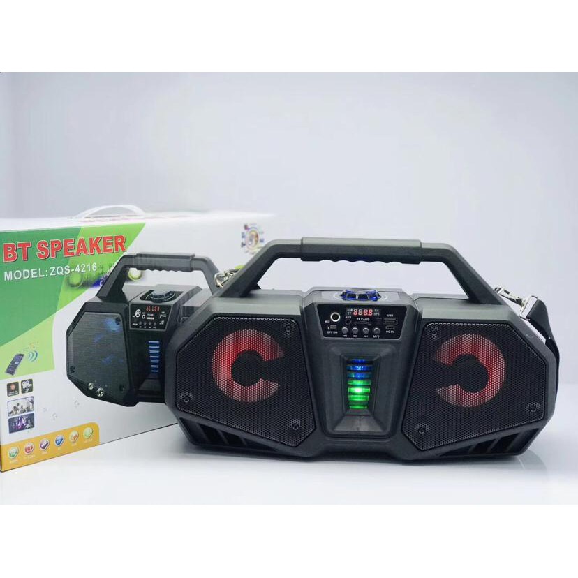 Speaker Bluetooth Karauke Tenteng Fleco F-4216 Bonus Mic Mega Bass Original