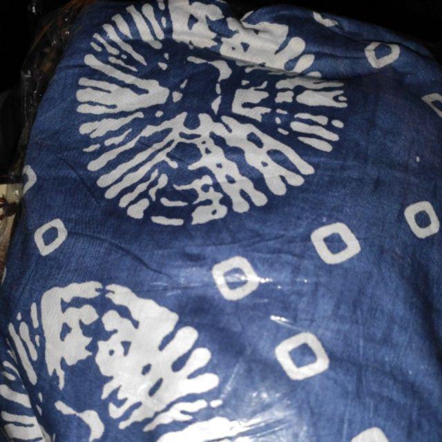 Celana Joger Indigo Kancing Lawasan Seling Mono Bawahan Batik Wanita Casual Formal Katun Kulot