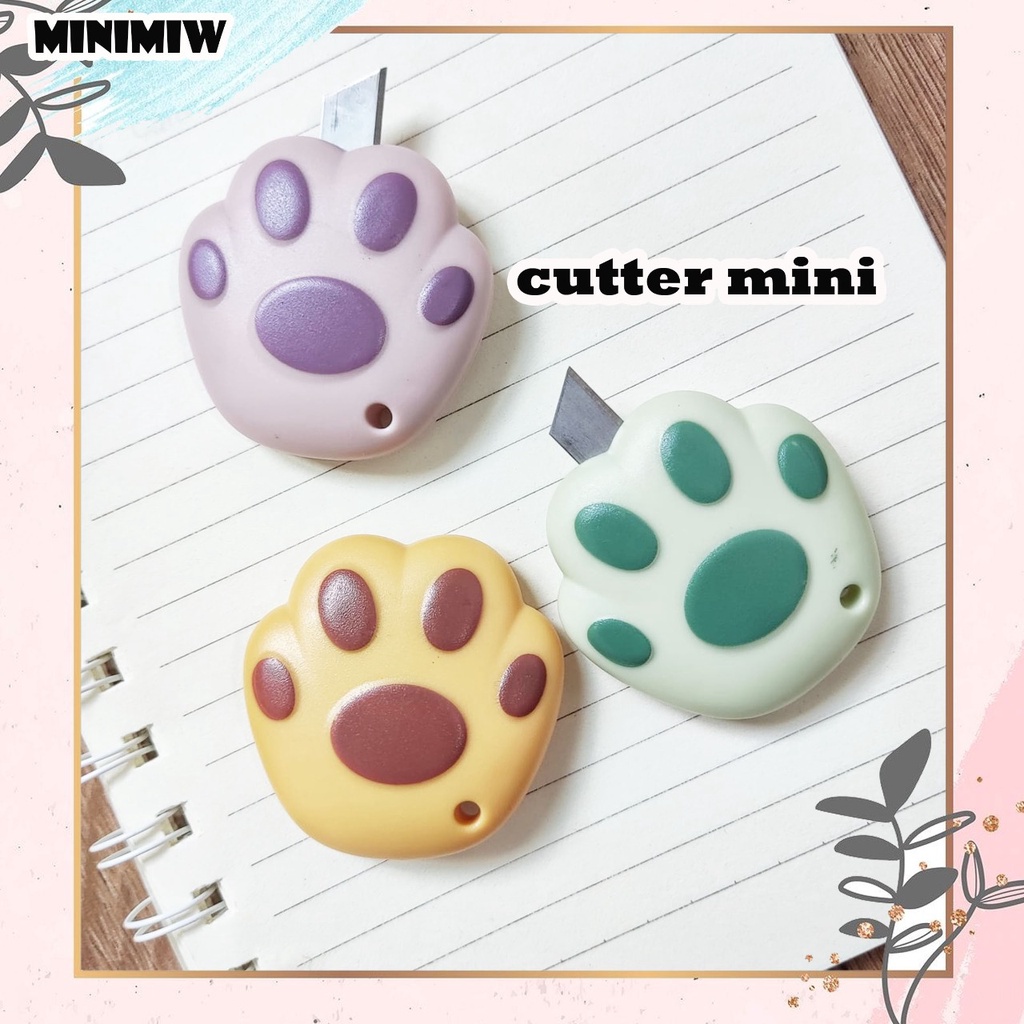 CUTTER MINI CAT PAW CAKAR KUCING PISAU KECIL KATER PORTABLE BERUANG LUCU