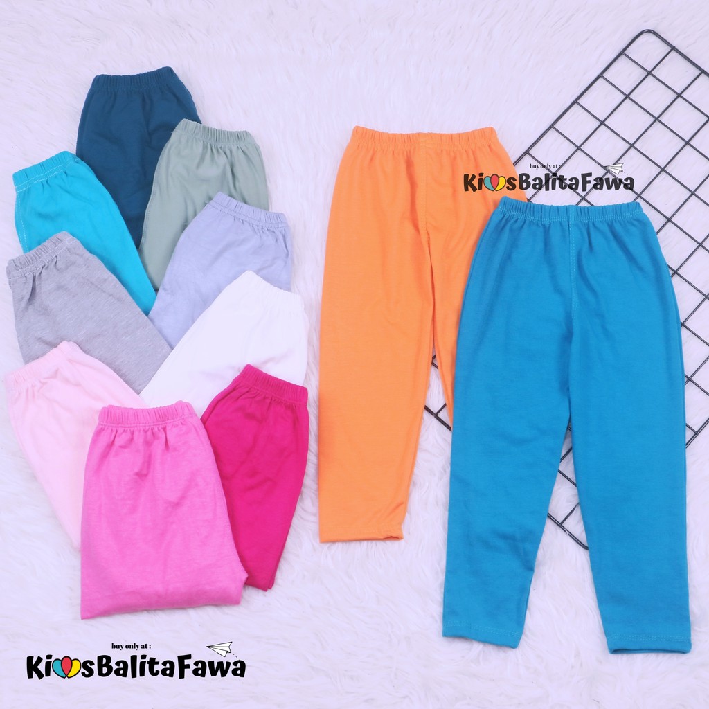 Legging Polos uk 8-12 Tahun / Leging Panjang Celana Anak Perempuan Grosir Tanggung SD Bahan Kaos