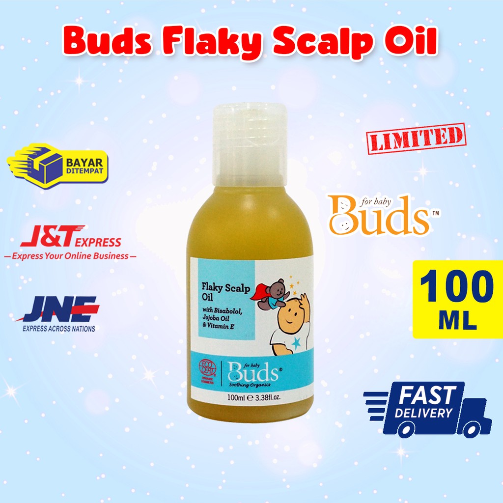 Buds Flaky Scalp Oil - Minyak Pembersih Kerak Kulit Kepala Organik 100ml