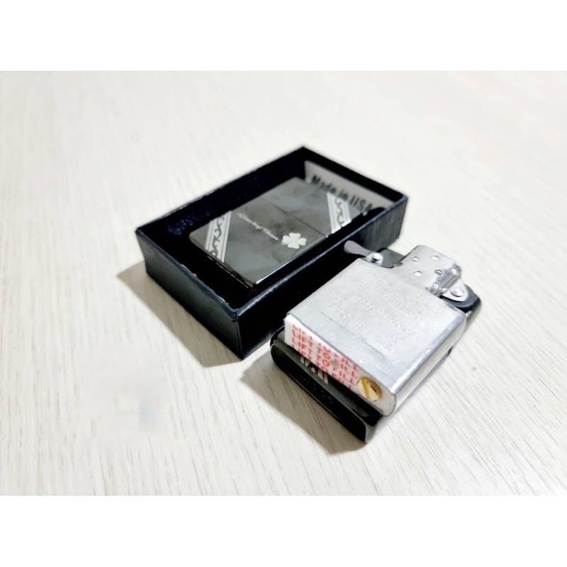 Zippo motif black ice premium