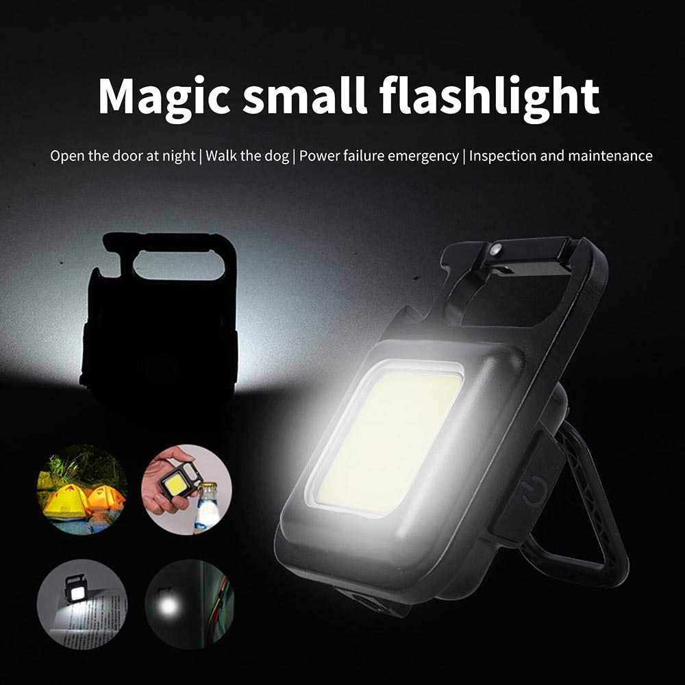 Senter LED Portable Keychain Magnetic COB 500 Lumens CB601