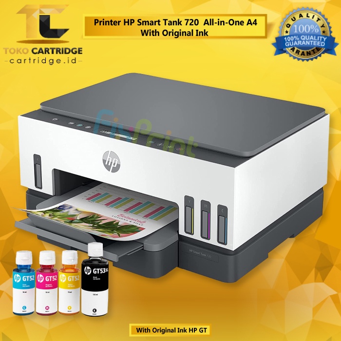 Printer HP Smart Tank 720 All in One Print Scan Copy WiFi Bluetooth