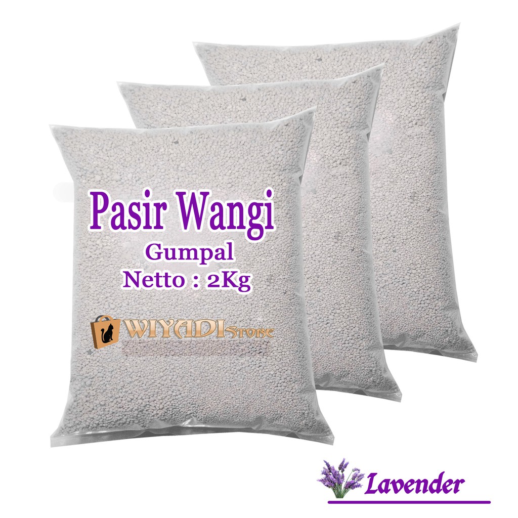 Pasir Kucing Gumpal Wangi [Re-Pack 2kg] penghilang Bau Dengan Aroma Yang Enak