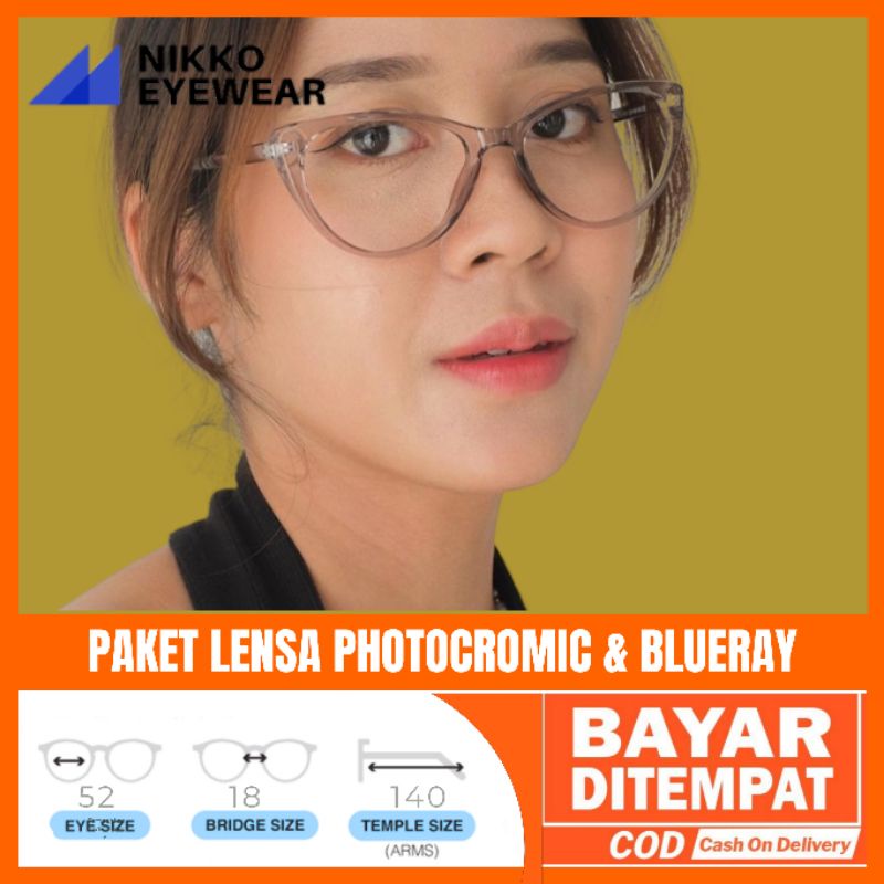 Paket Kacamata 203101 Lensa Antiradiasi Photocromic Blueray