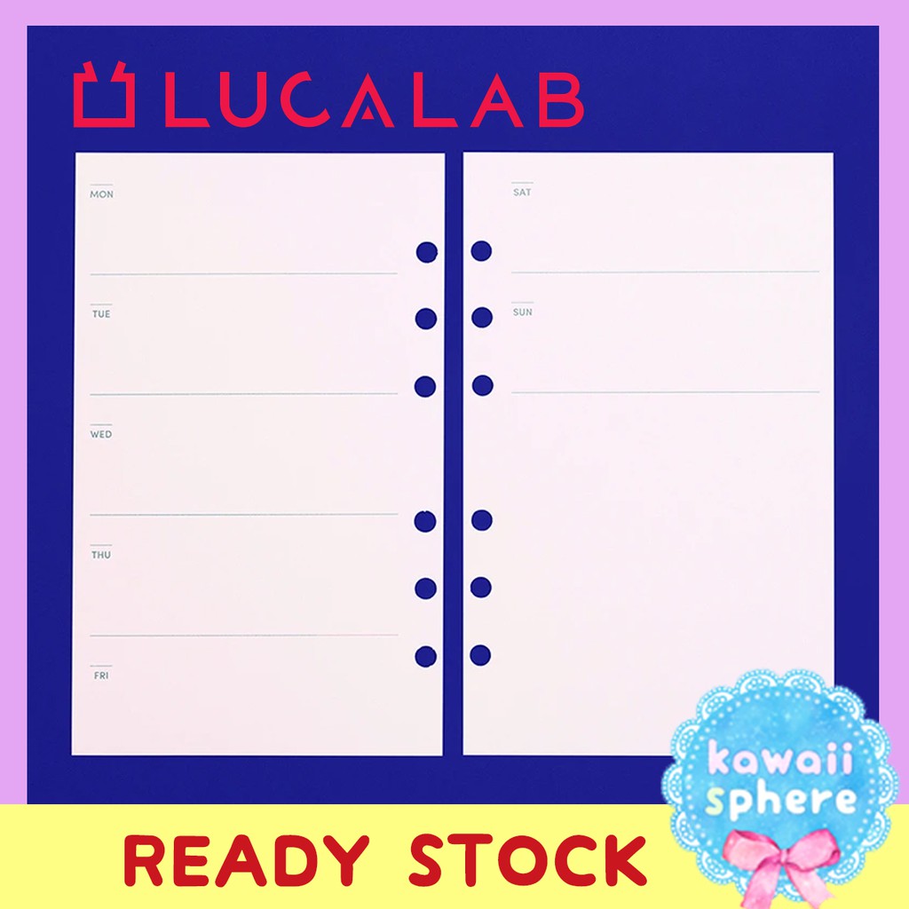

Lucalab Archive refill weekly | Insert Ring binder 6-holes
