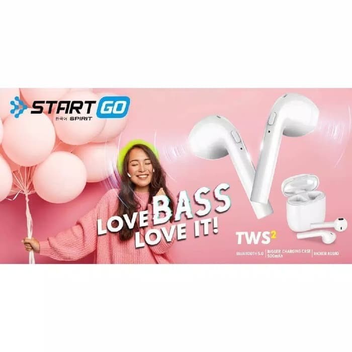 Advan Start Go TWS 2 Earbuds Earphone Wireless Bluetooth Garansi Resmi