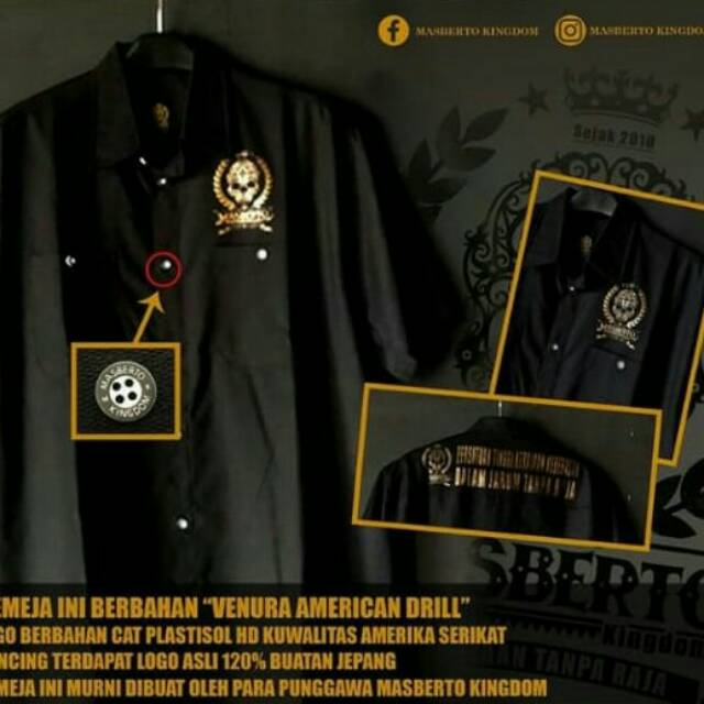 KEMEJA MASBERTO KINGDOM NEW ORIGINAL